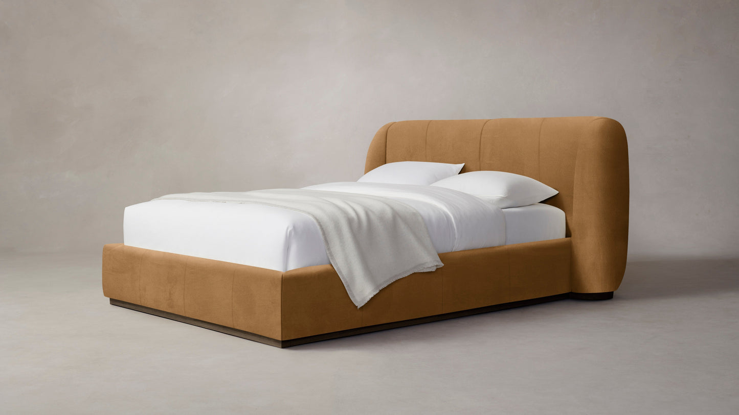 The Smith - Nubuck Leather Saddle Bed - 42" Headboard