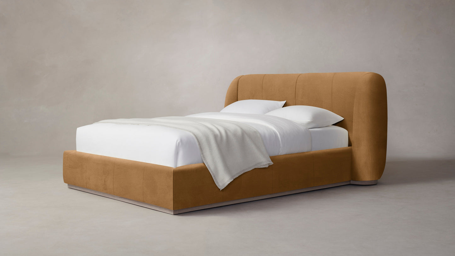 The Smith - Nubuck Leather Saddle Bed - 42" Headboard