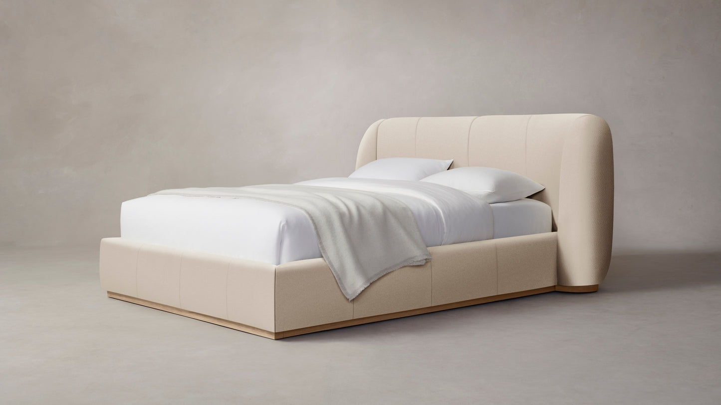 The Smith - Pebbled Leather Stone Bed - 42" Headboard