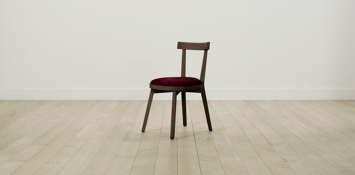 The Allen  - Mohair Crimson Dining Chair