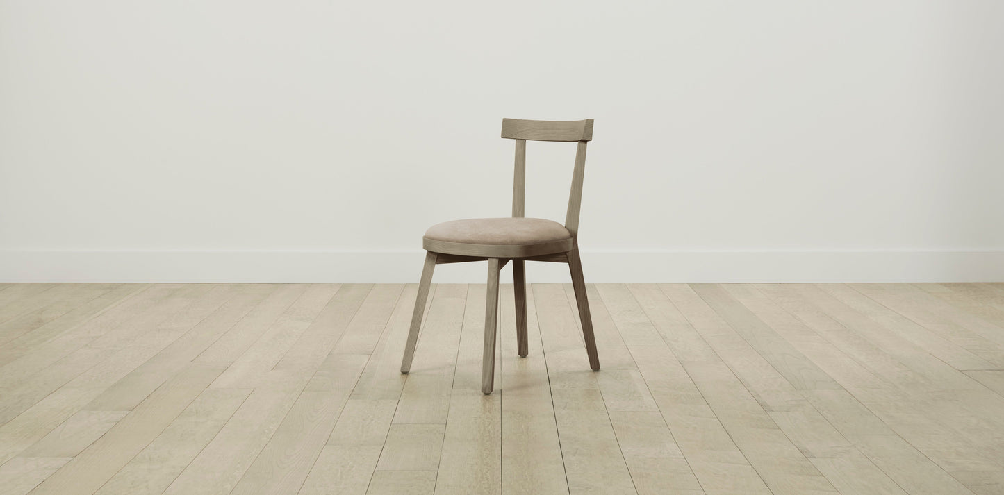 The Allen  - Performance Velvet Taupe Dining Chair