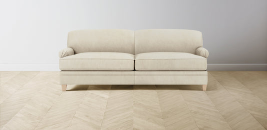 The Carmine  - Tuscan Leather Bisque Sofa