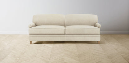 The Carmine  - Tuscan Leather Bisque Sofa