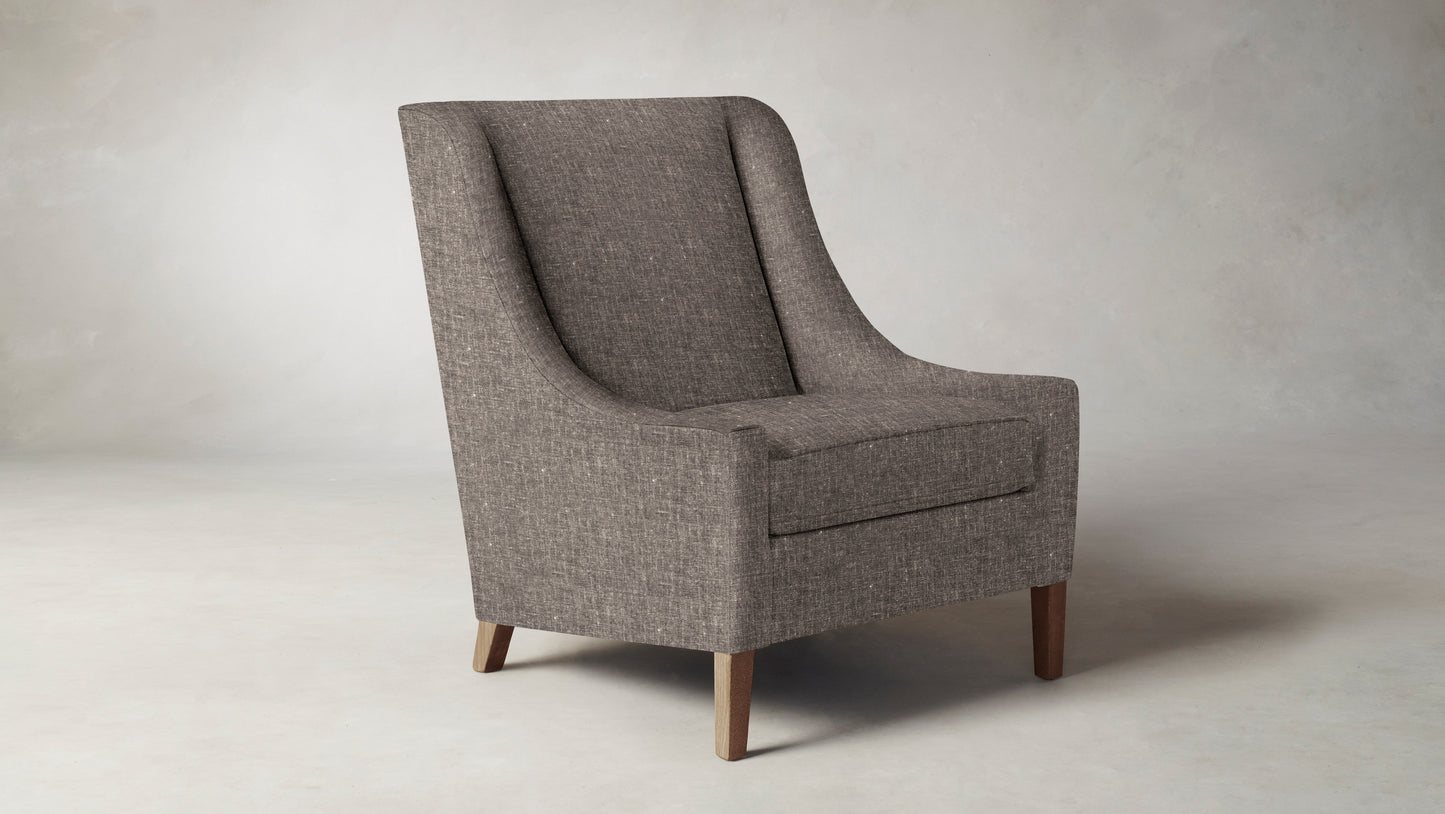 The Chrystie  - Belgian Linen Carob Chair