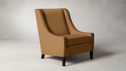 The Chrystie  - Pebbled Leather Latte Chair