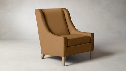 The Chrystie  - Pebbled Leather Latte Chair