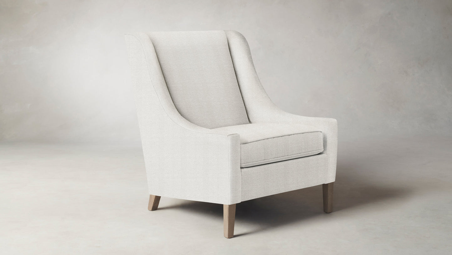 The Chrystie  - Performance Chevron Powder Chair