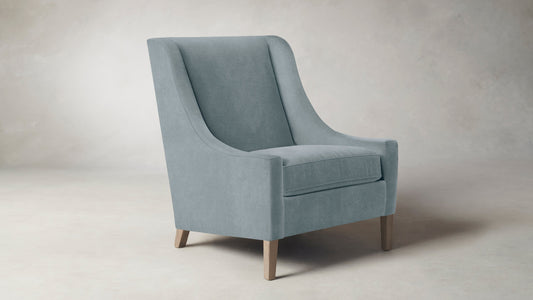 The Chrystie  - Performance Velvet Sky Chair