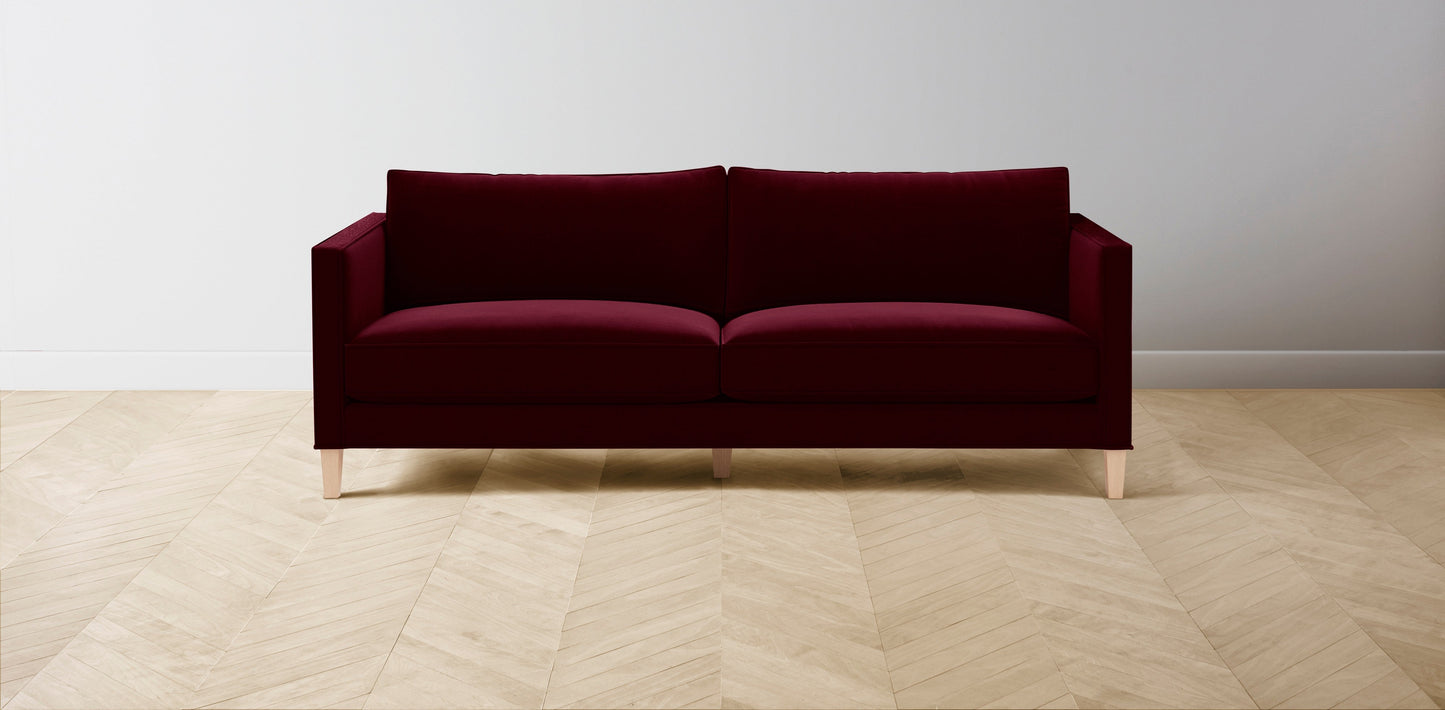 The Crosby  - Mohair Crimson Sofa