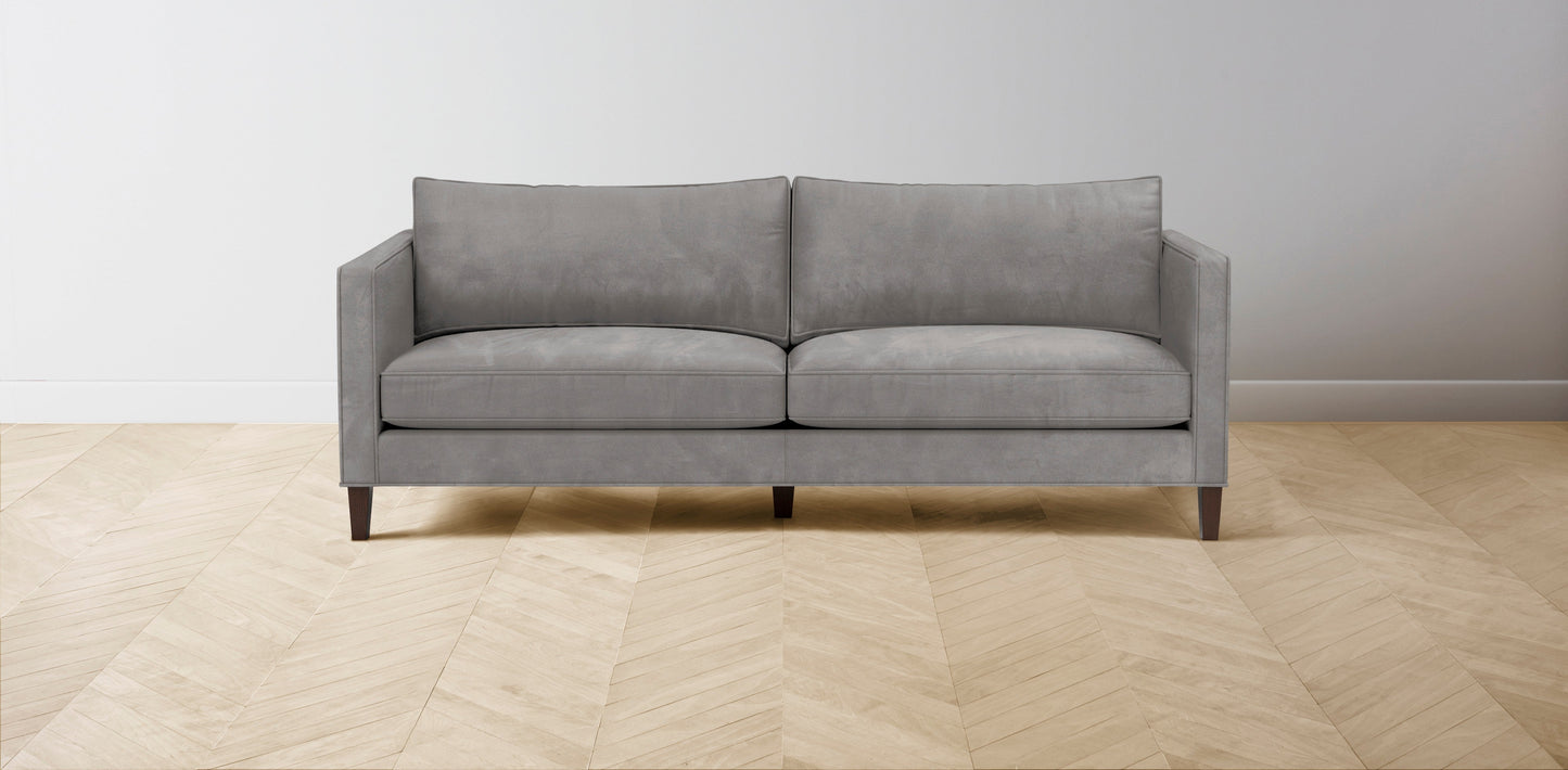 The Crosby  - Nubuck Leather Asphalt Sofa