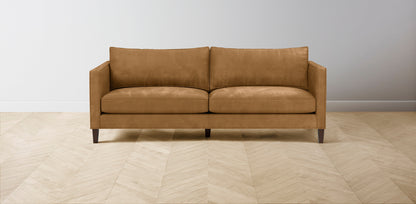 The Crosby  - Nubuck Leather Saddle Sofa