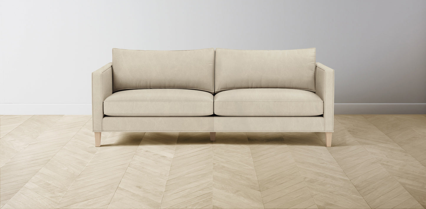 The Crosby  - Tuscan Leather Bisque Sofa