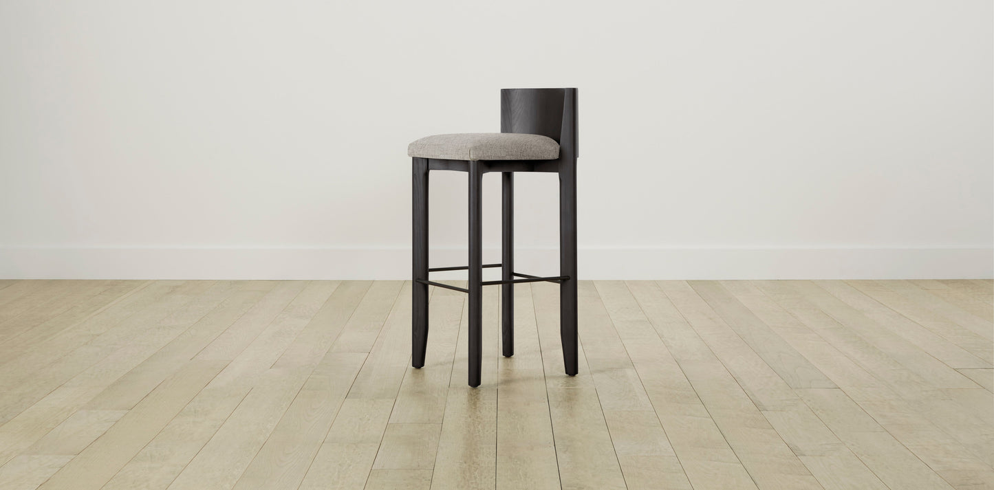 The Delancey with Onyx - Belgian Linen Agate Bar and Counter Stool