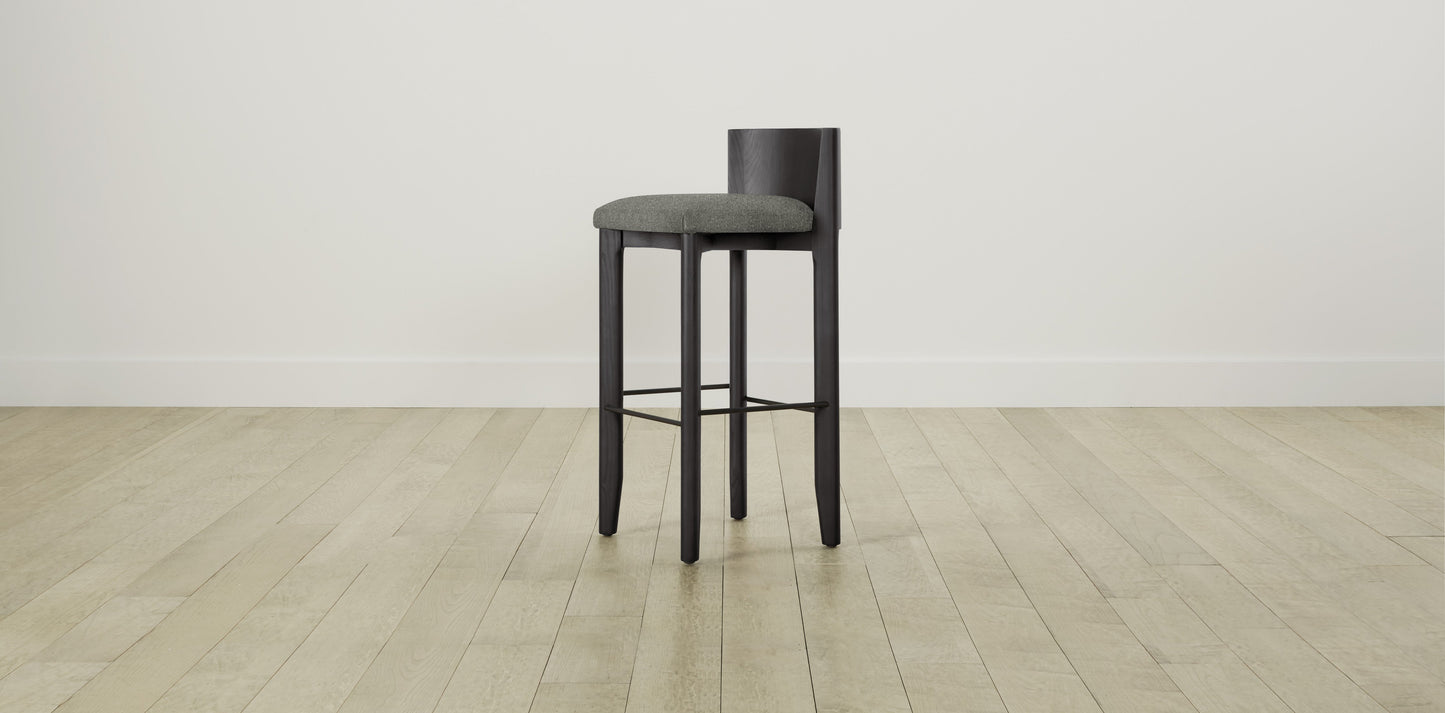 The Delancey with Brushed Nickel - Merino Granite Bar and Counter Stool