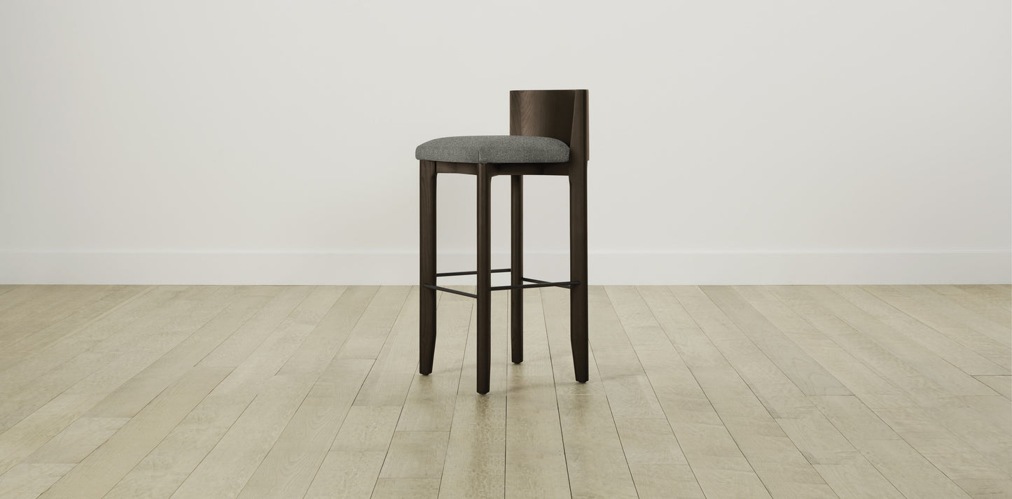 The Delancey with Brushed Nickel - Merino Granite Bar and Counter Stool