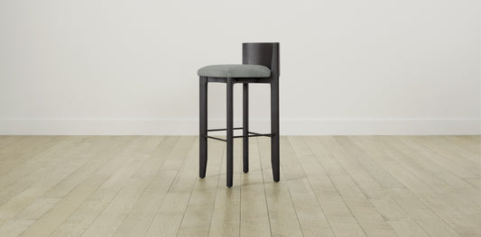 The Delancey with Onyx - Merino Heather Grey Bar and Counter Stool