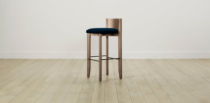 The Delancey with Brushed Nickel - Mohair Admiral Bar and Counter Stool