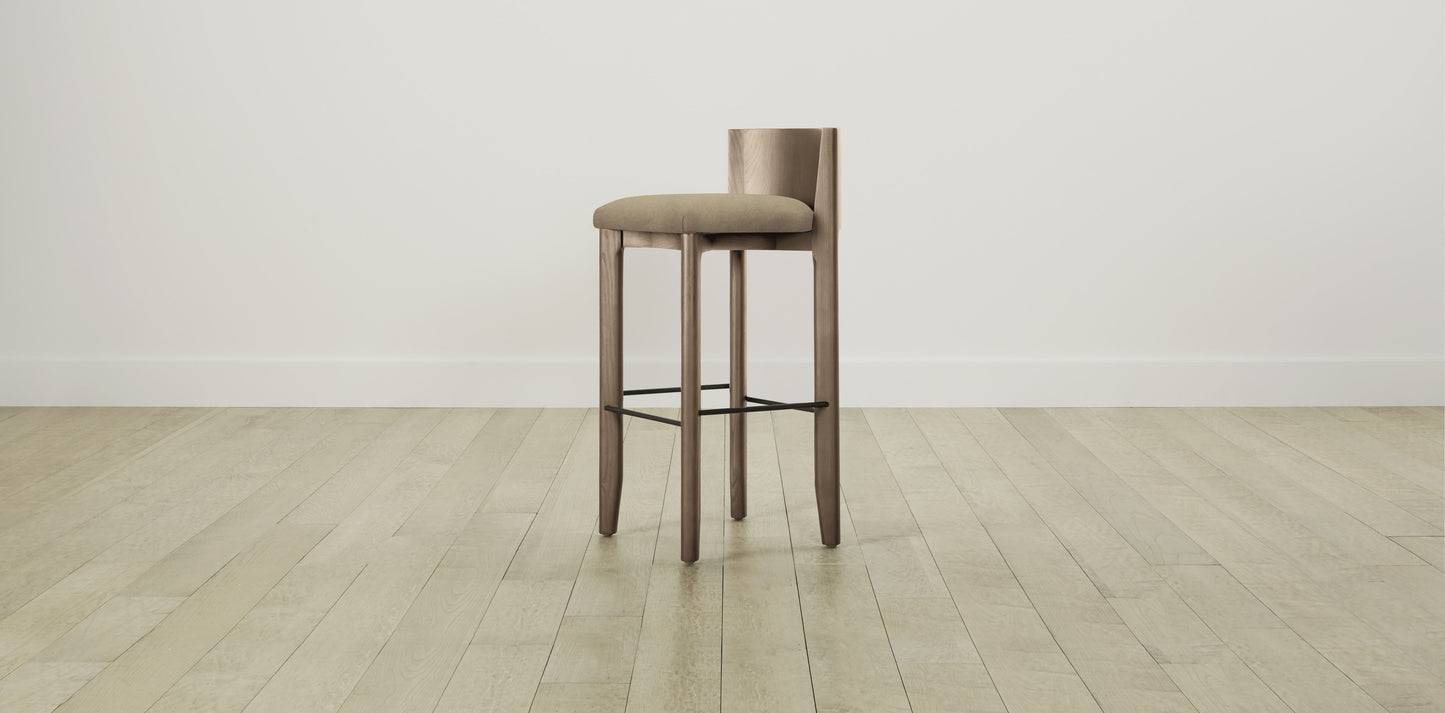 The Delancey with Onyx - Mohair Almond Bar and Counter Stool