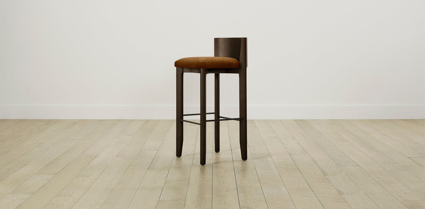 The Delancey with Onyx - Mohair Brown Sugar Bar and Counter Stool