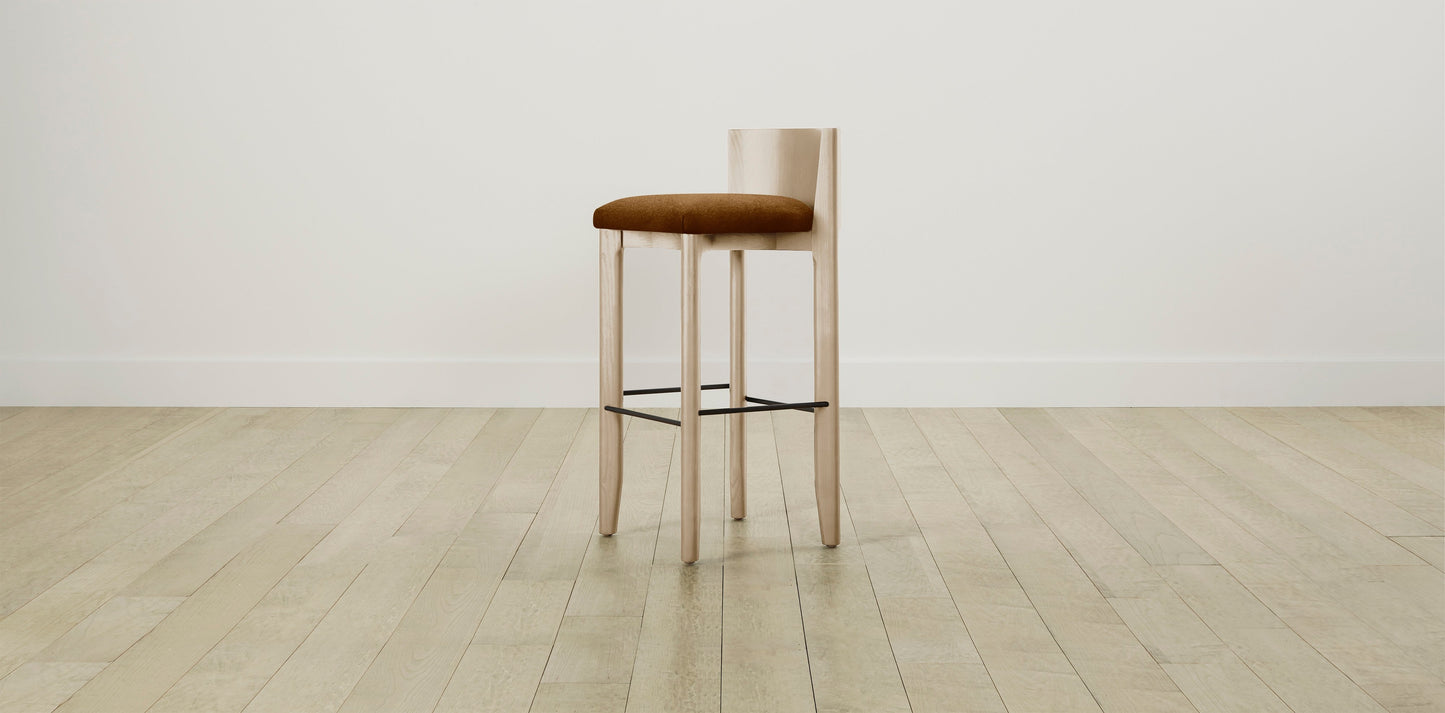 The Delancey with Onyx - Mohair Brown Sugar Bar and Counter Stool