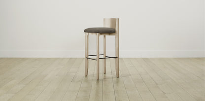 The Delancey with Brushed Nickel - Mohair Mink Bar and Counter Stool