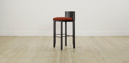 The Delancey with Brushed Nickel - Mohair Spice Bar and Counter Stool