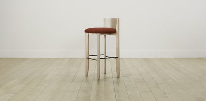 The Delancey with Brushed Nickel - Mohair Spice Bar and Counter Stool