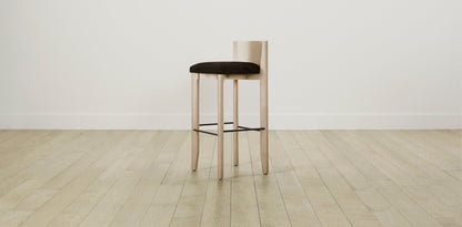 The Delancey with Brushed Nickel - Nubuck Leather Espresso Bar and Counter Stool