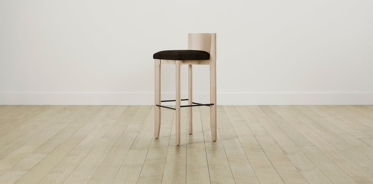 The Delancey with Onyx - Nubuck Leather Espresso Bar and Counter Stool