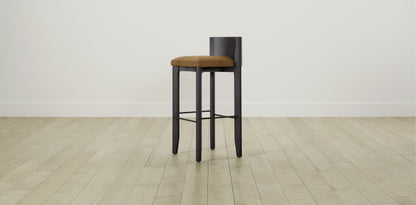 The Delancey with Onyx - Nubuck Leather Saddle Bar and Counter Stool