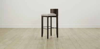 The Delancey with Brushed Nickel - Nubuck Leather Sail Bar and Counter Stool