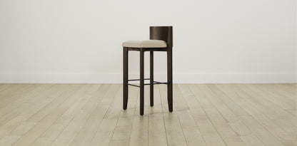 The Delancey with Brushed Nickel - Pebbled Leather Stone Bar and Counter Stool