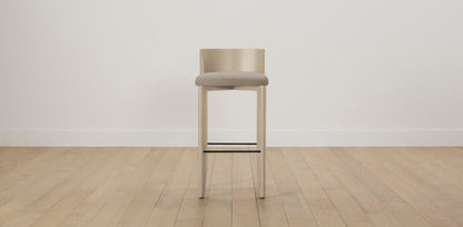 The Delancey with Brushed Nickel - Performance Bouclé Morel Bar and Counter Stool