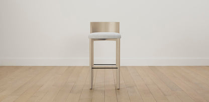 The Delancey with Brushed Nickel - Performance Bouclé Polar Bar and Counter Stool