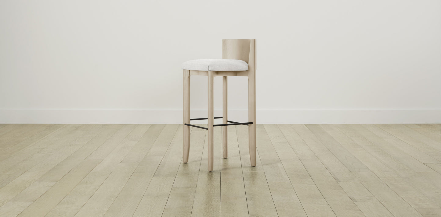 The Delancey with Onyx - Performance Chenille Alabaster Bar and Counter Stool