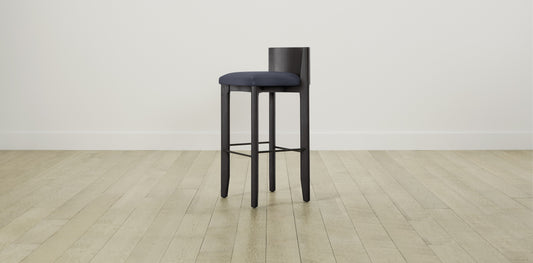 The Delancey with Onyx - Performance Chevron Indigo Bar and Counter Stool