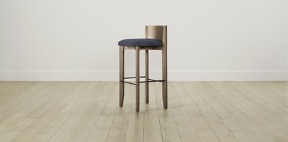 The Delancey with Onyx - Performance Chevron Indigo Bar and Counter Stool