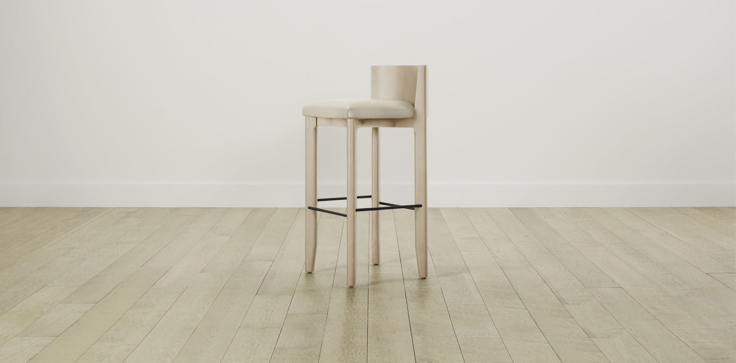 The Delancey with Onyx - Performance Linen Creme Bar and Counter Stool