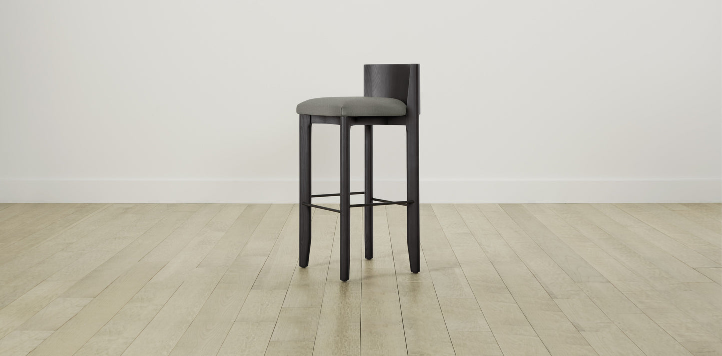 The Delancey with Onyx - Performance Linen Putty Bar and Counter Stool