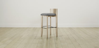 The Delancey with Brushed Nickel - Performance Melange Weave Night Bar and Counter Stool