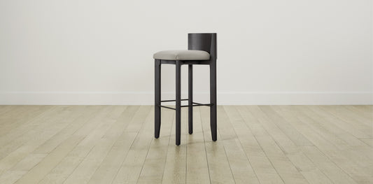 The Delancey with Brushed Nickel - Performance Textured Linen Flax Bar and Counter Stool