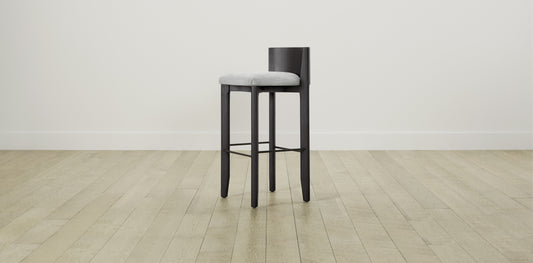 The Delancey with Brushed Nickel - Performance Textured Tweed Dove Bar and Counter Stool