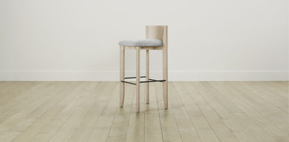 The Delancey with Onyx - Performance Textured Tweed Dove Bar and Counter Stool