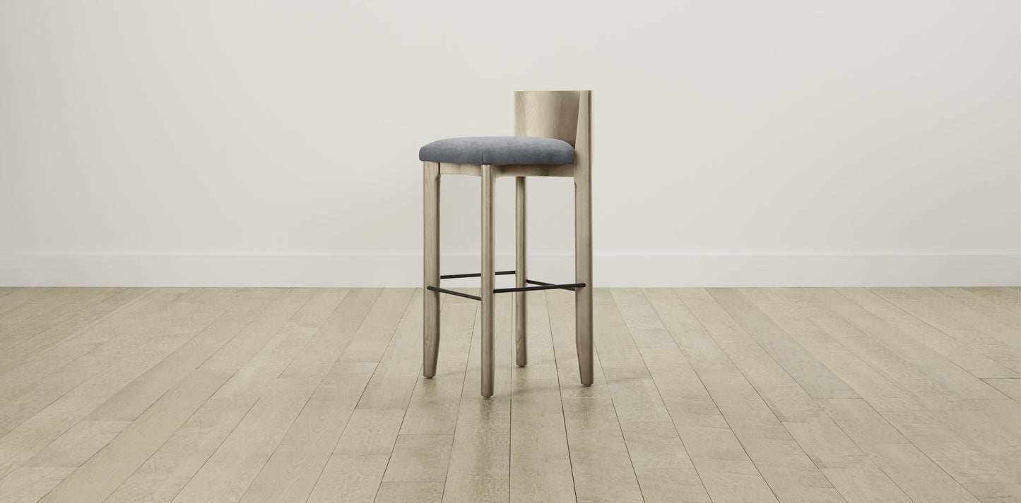 The Delancey with Onyx - Performance Velvet Lunar Bar and Counter Stool