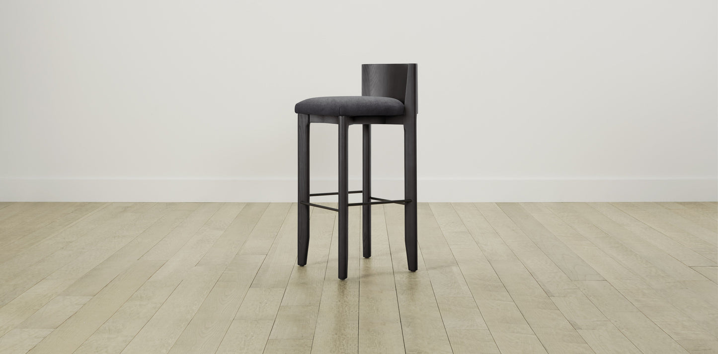 The Delancey with Onyx - Performance Velvet Slate Bar and Counter Stool