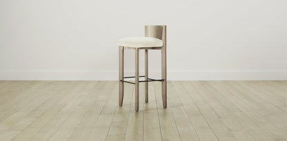 The Delancey with Onyx - Shearling Ivory Bar and Counter Stool