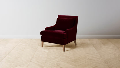 The Downing  - Mohair Crimson Chair