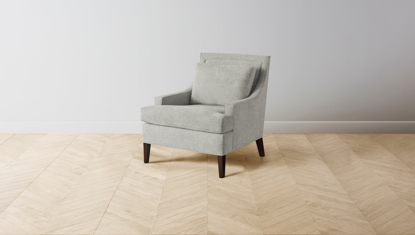 The Downing  - Performance Melange Weave Flint Chair