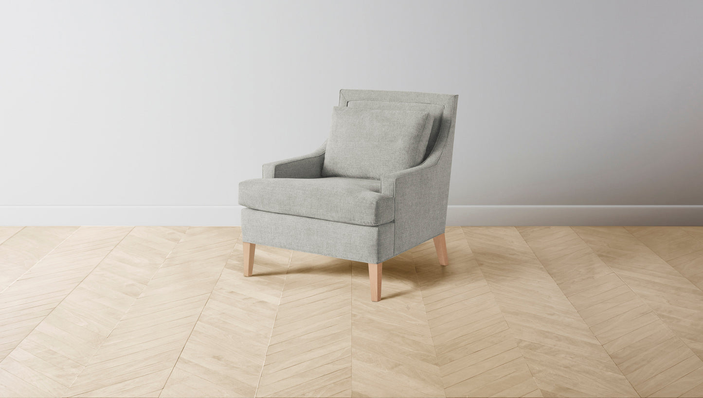 The Downing  - Performance Melange Weave Flint Chair