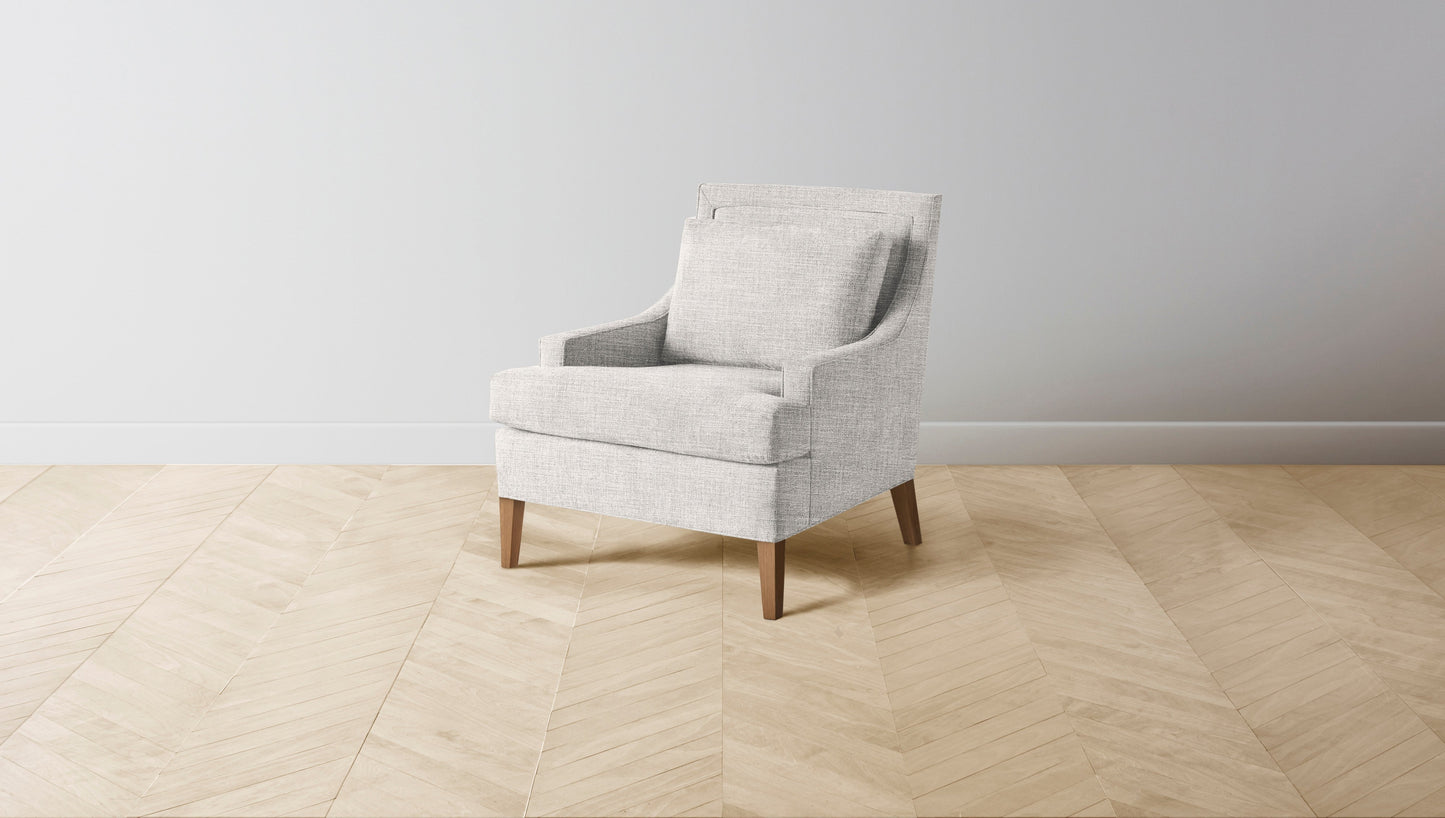 The Downing  - Performance Textured Tweed Dove Chair